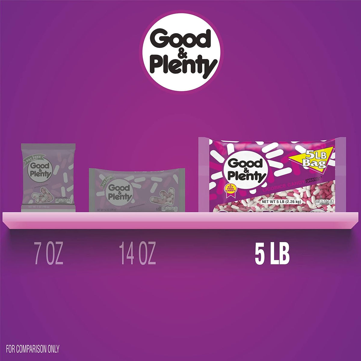 Good & Plenty Licorice Soft and Chewy Candy 5 lb